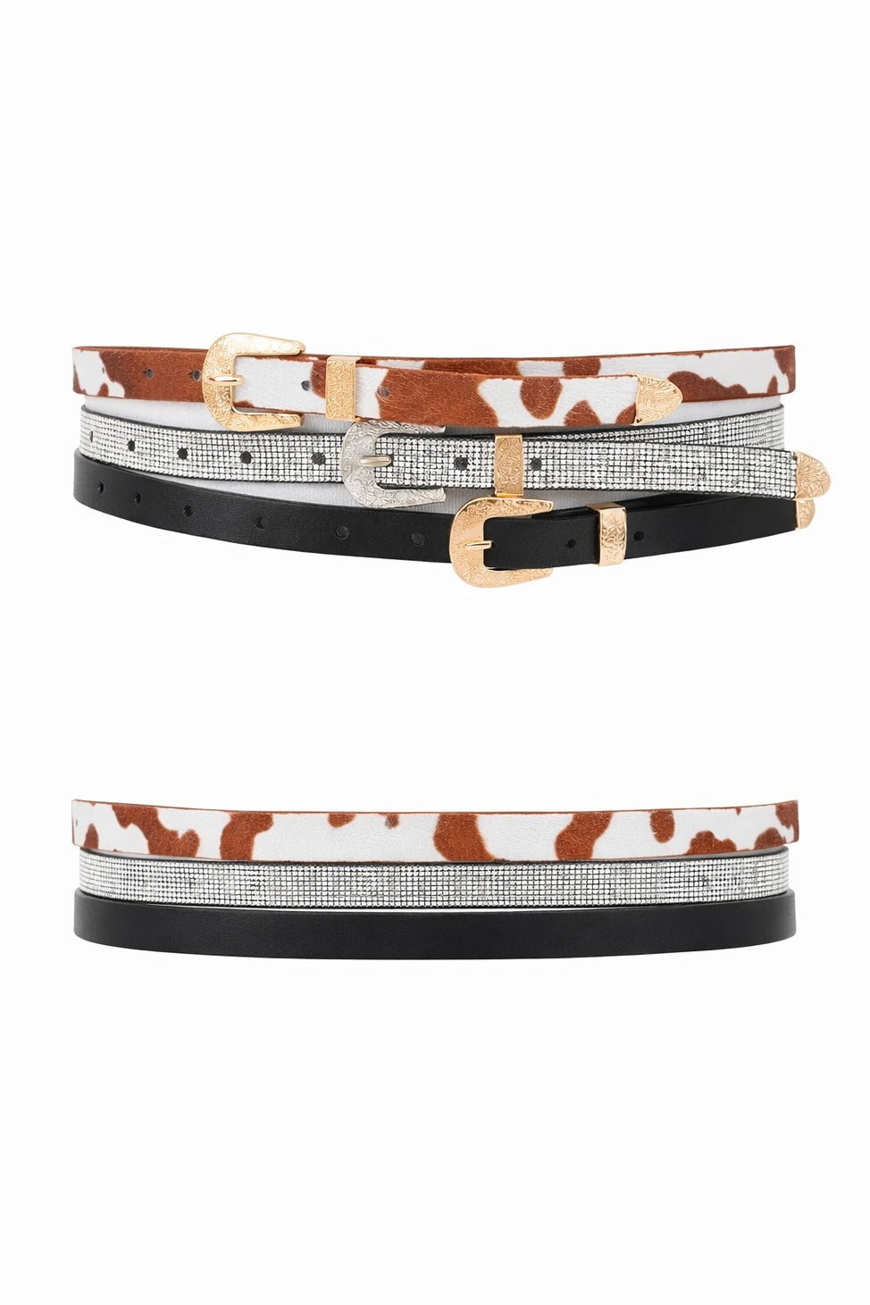 Triple Spur Skinny Belt Set