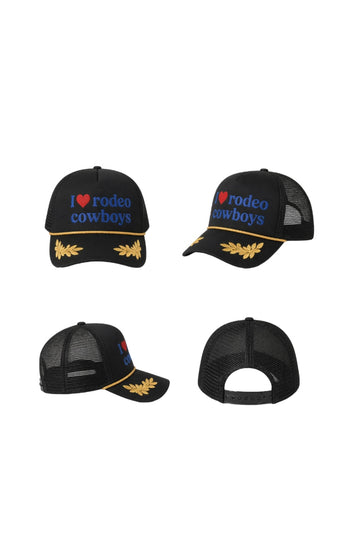 I Love Rodeo Cowboys Trucker Hat