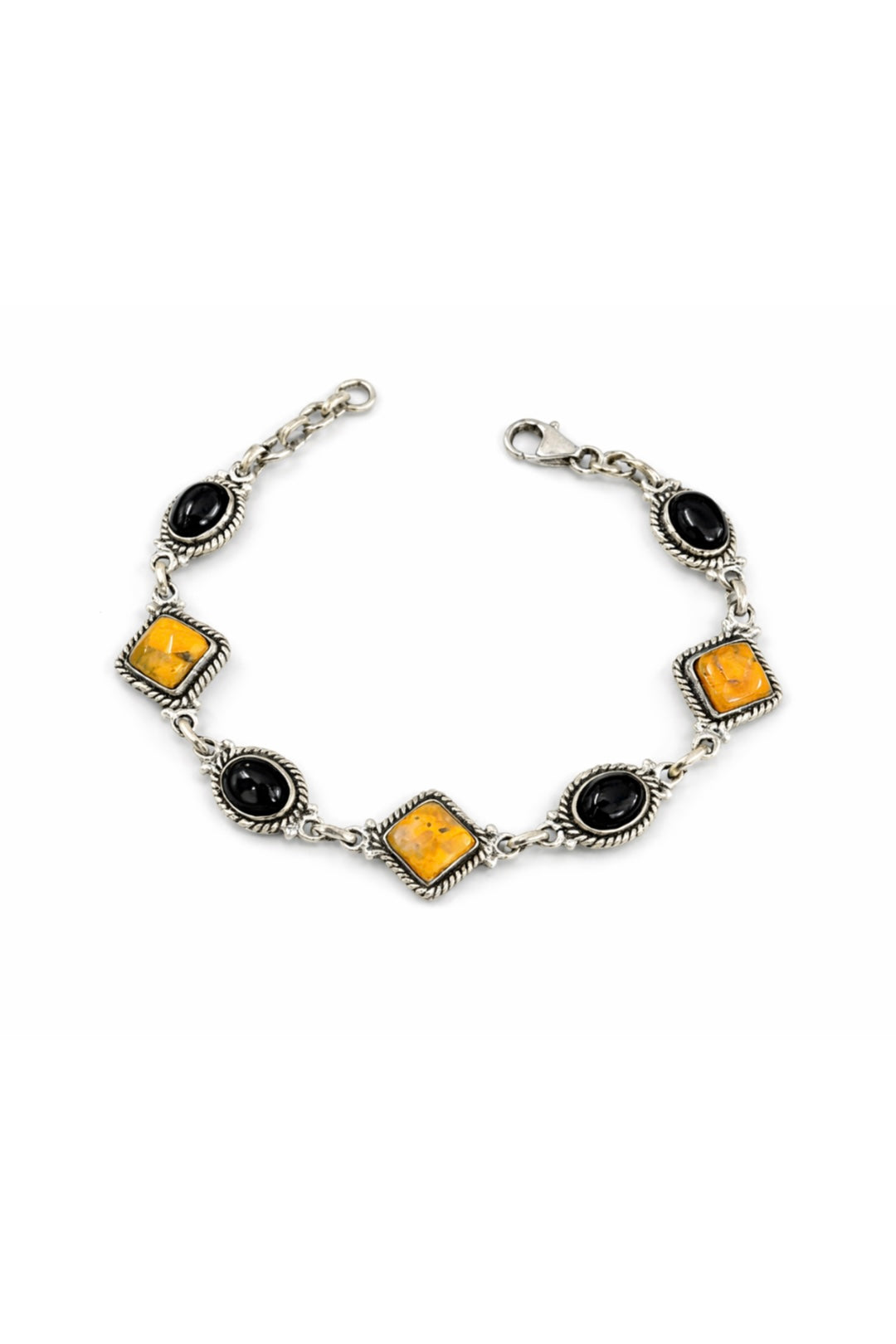 Onyx & Bumblebee Statement Link Bracelet
