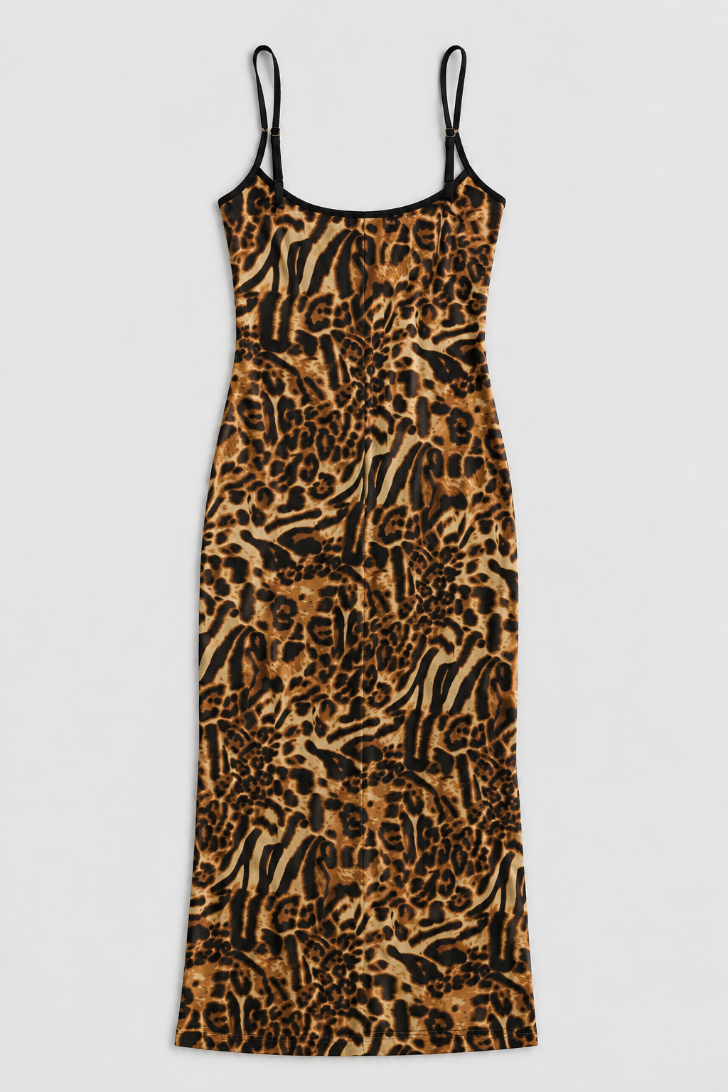 Mesh Leopard Slip Dress