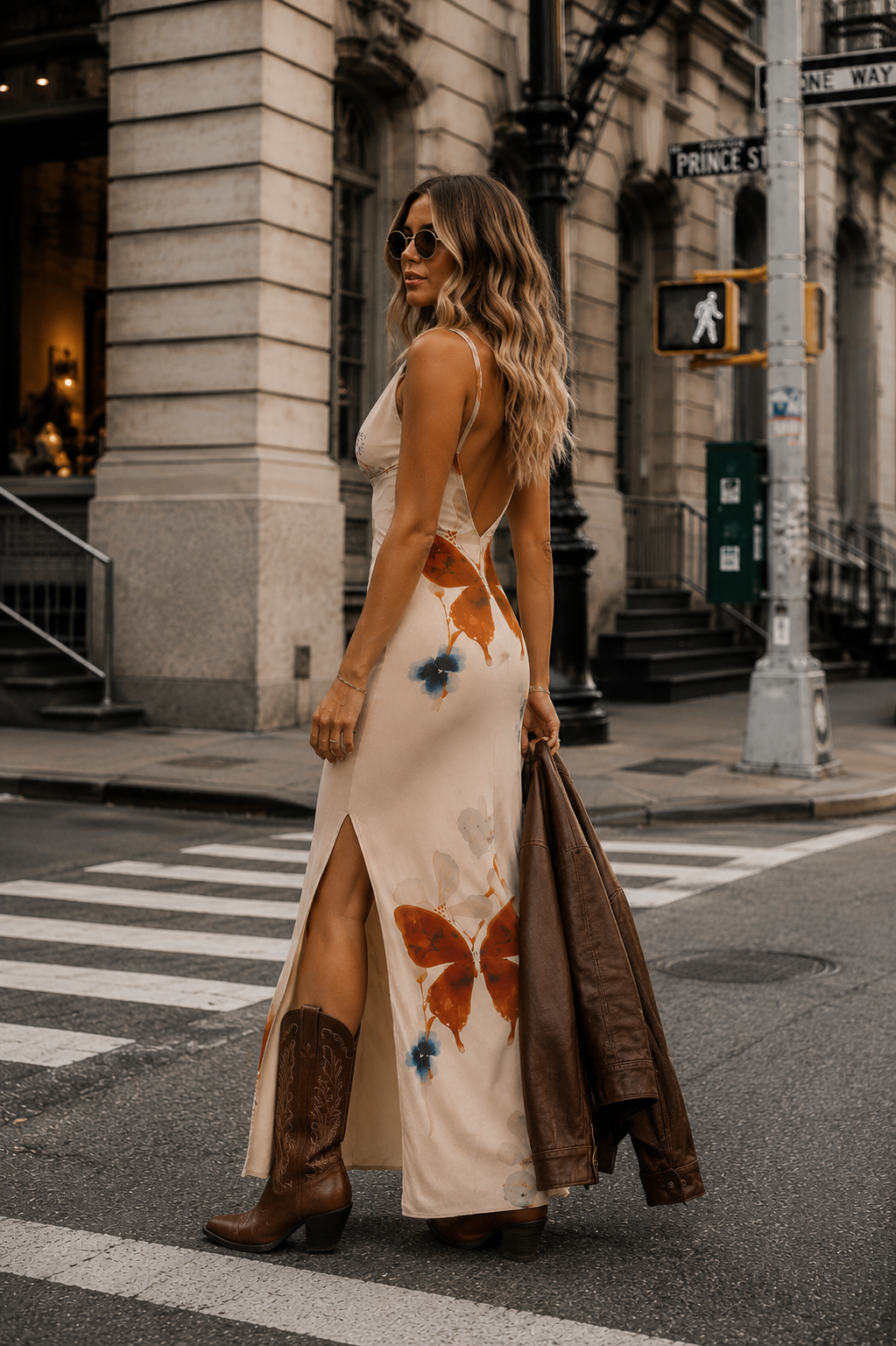Butterfly Western Slip Dress