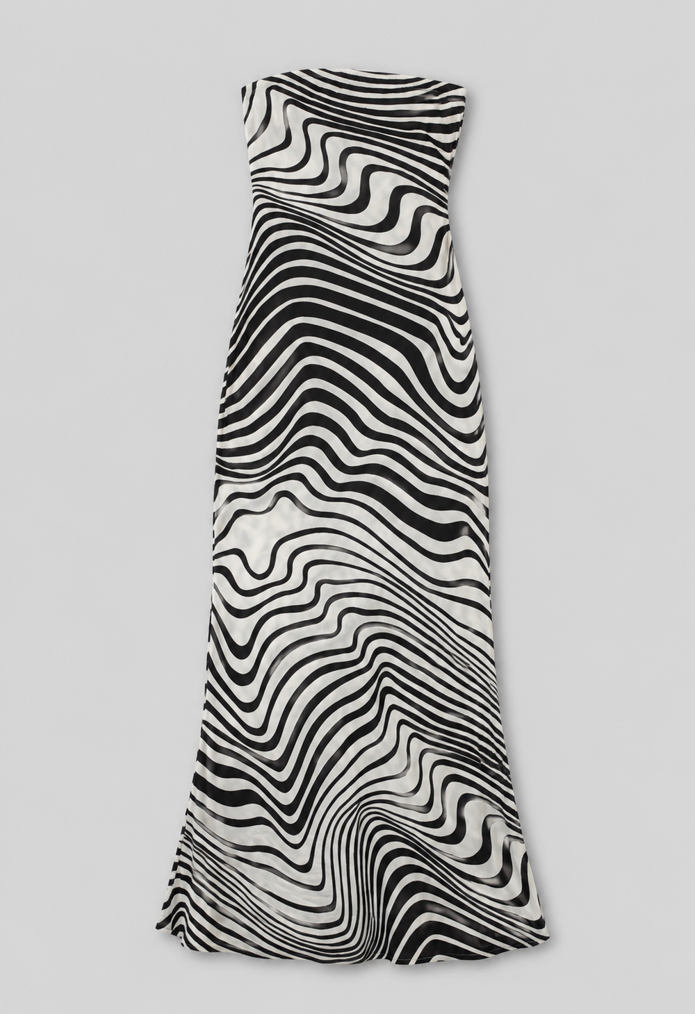 Wave Motion Strapless Maxi Dress