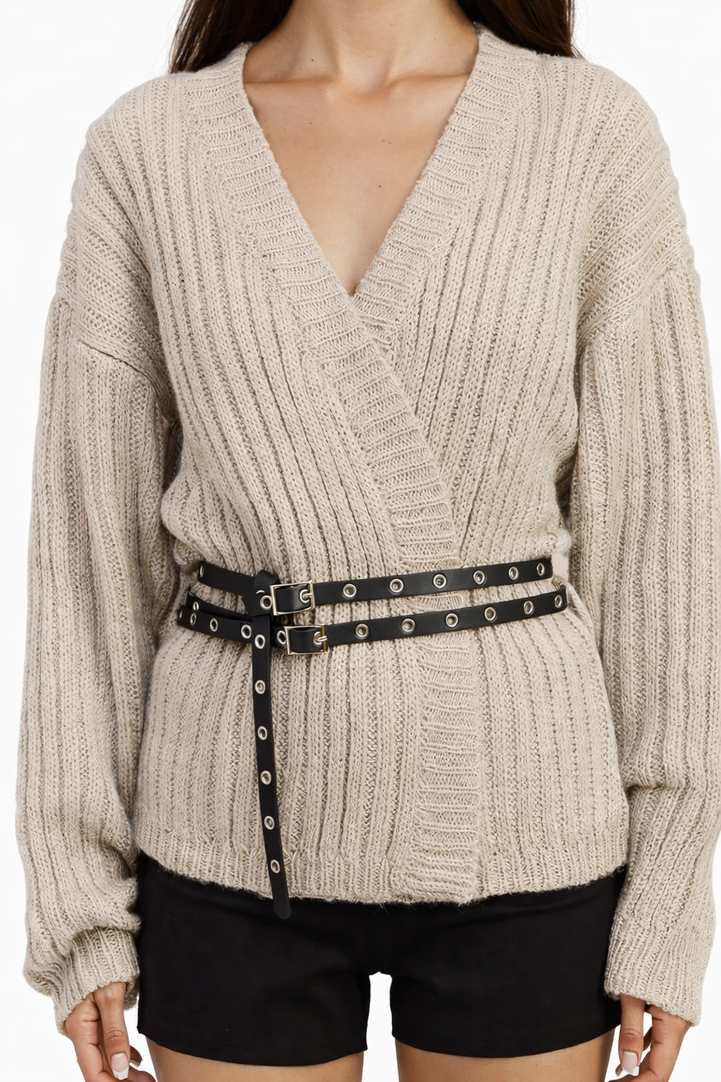 Ridge Wrap Belted Cardigan