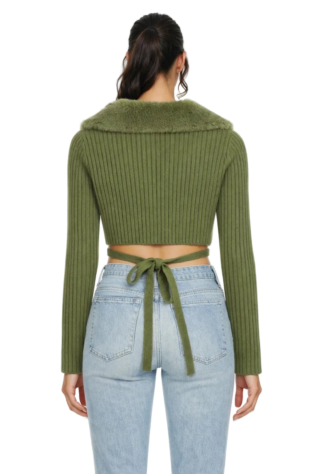 Aspen Faux Fur Collar Cardigan