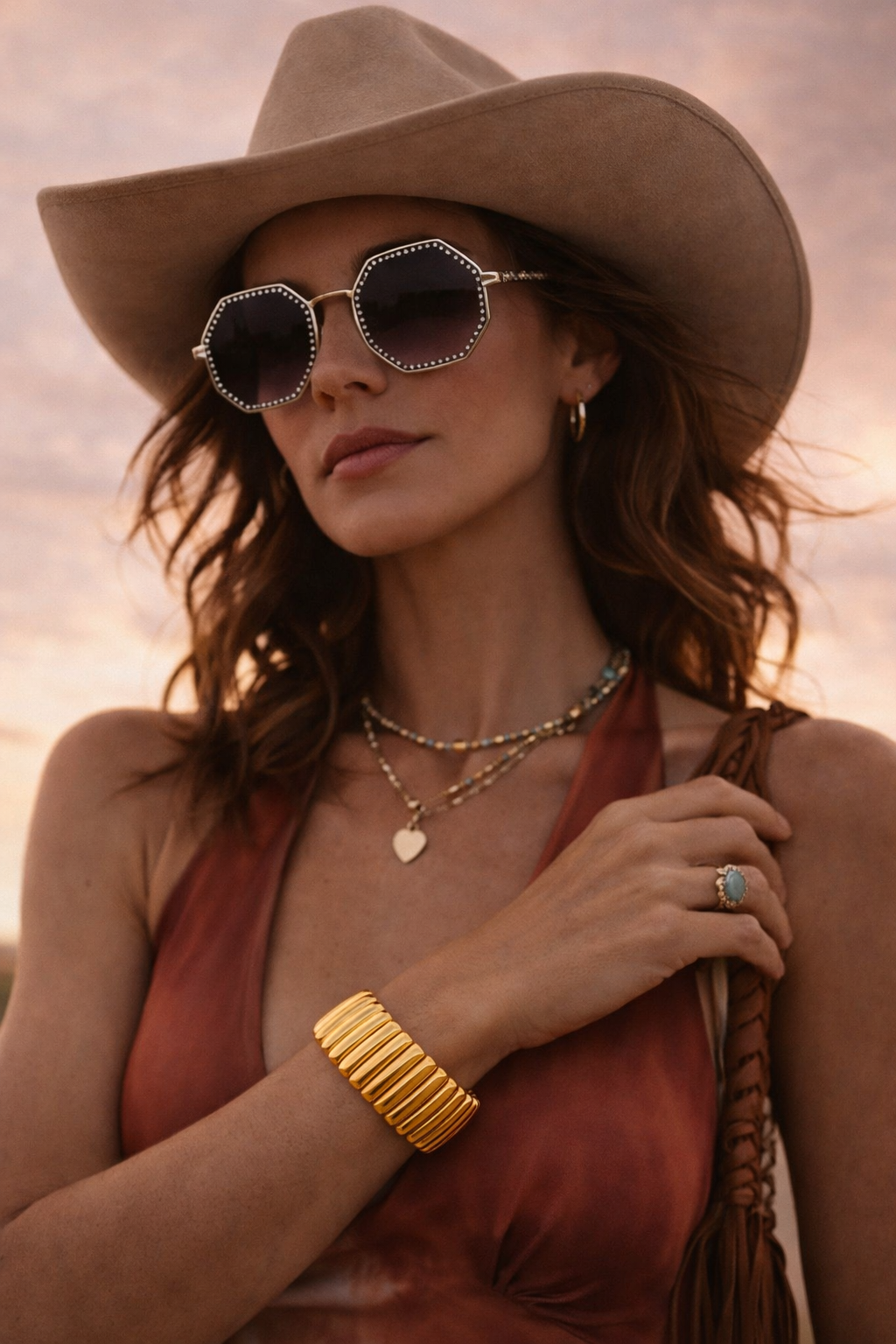 Austrian Crystal Oversize Sunglasses