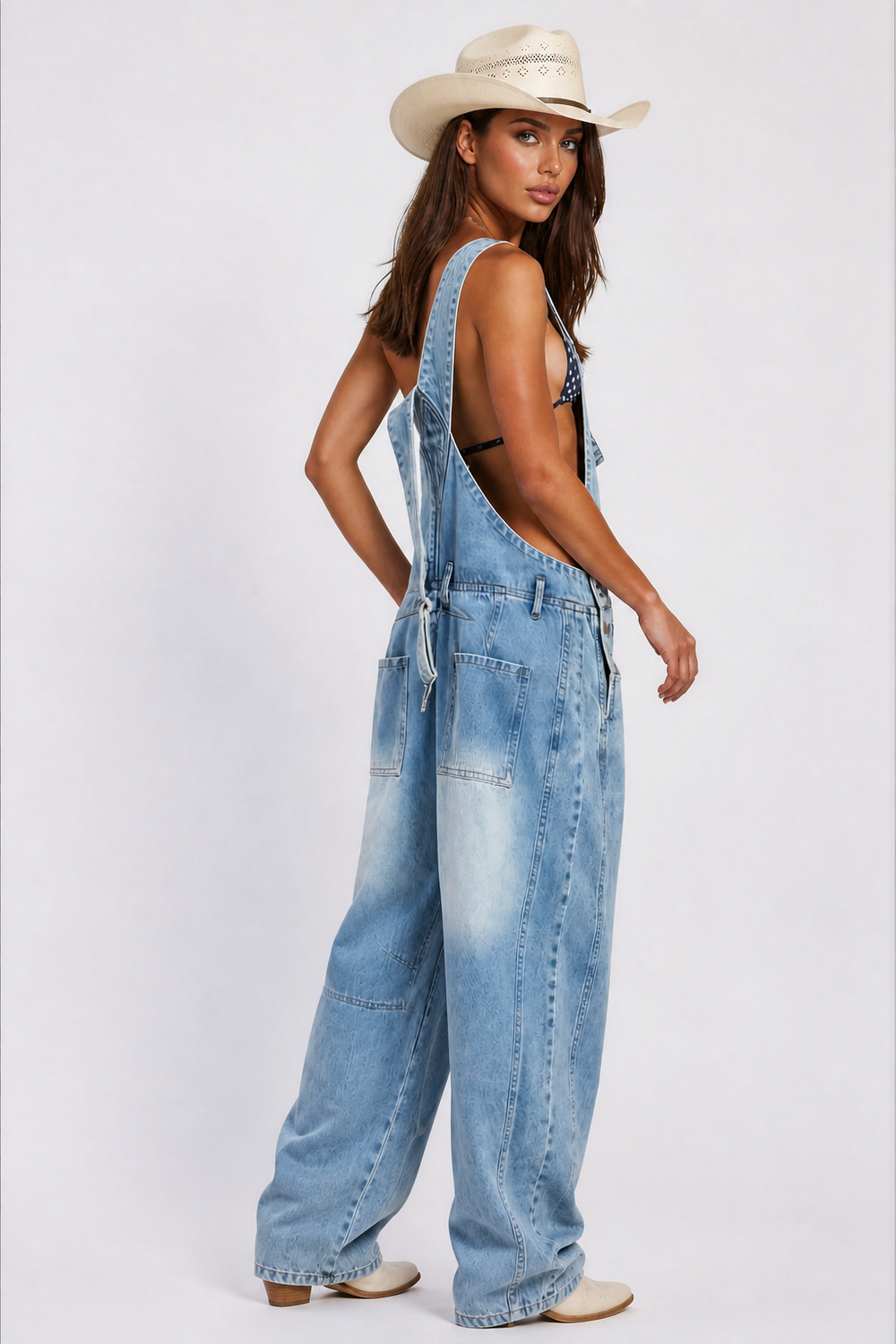 Dustella Ride or Die Denim Overalls